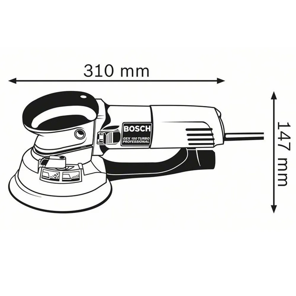 👍 Эксцентриковая шлифмашина BOSCH 600Bт D150мм GEX 150 Turbo 0601250788  купить за ₽ | Интернет-магазин низких цен