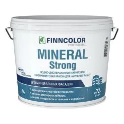 Краска FINNCOLOR MINERAL STRONG фасадная, акриловая, матовая 9л