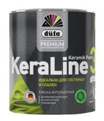 Краска для стен и потолков Düfa Premium KeraLine Keramik Paint 3 глубокоматовая белая база 1 0,9л