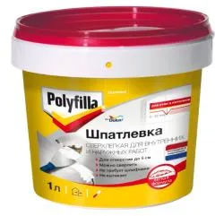 Шпатлевка сверхлегкая для внутренних и наружных работ Polyfilla 1 л..jpg