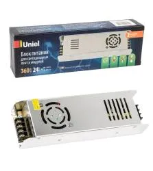 UET-VAS-360B20 24V IP20 Блок питания, 360Вт. Металлический корпус. TM Uniel